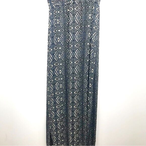 Madewell Blue Gray Geometric Lace Pattern Sleeveless Maxi Dress - Picture 4 of 14